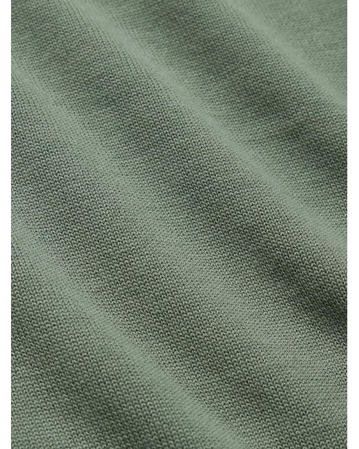 Cotton Shirt di Sid Mashburn in Green da Uomo