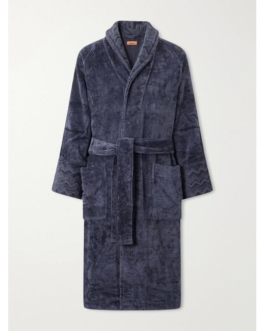 Missoni Blue Giorgio Cotton-Terry Robe for men