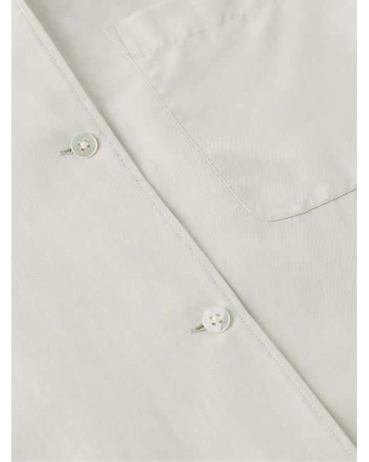 The Row White Kiton Camp-collar Silk Shirt for men