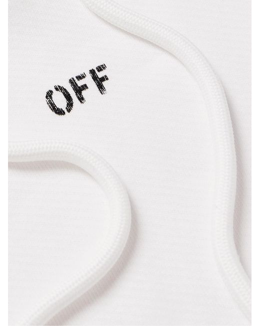 Off-White c/o Virgil Abloh Gray Skate Logo-print Cotton-jersey Hoodie for men
