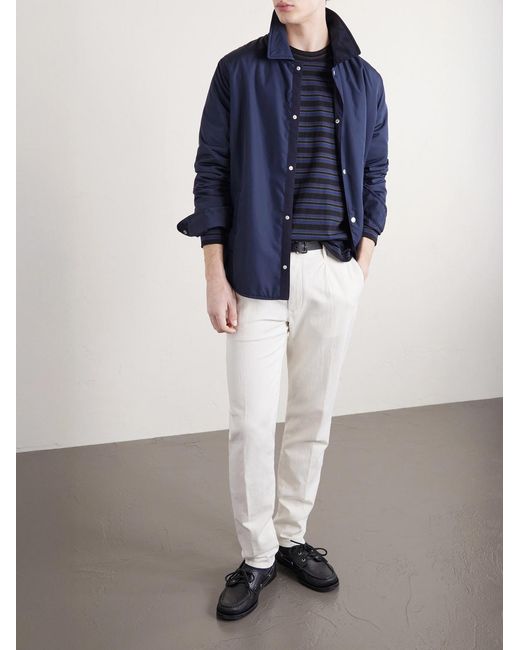 Slowear Blue Padded Shell Overshirt for men