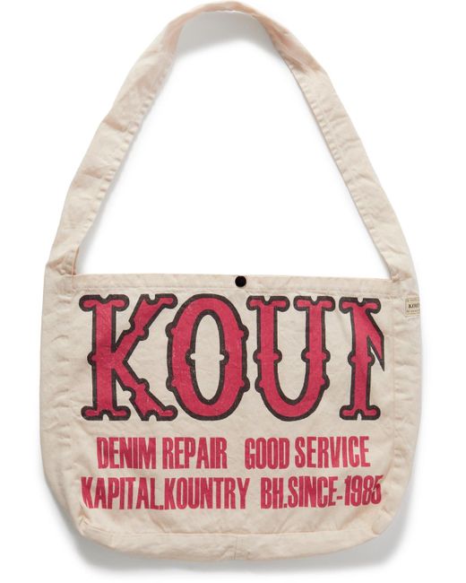Kapital Red Kountry Factory Printed Cotton-twill Tote Bag for men