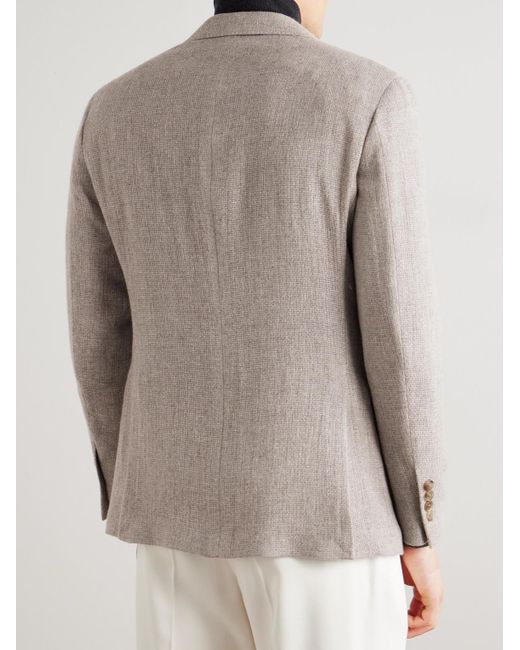 Ralph Lauren Natural Hadley Slim-fit Basketweave Cashmere Blazer for men