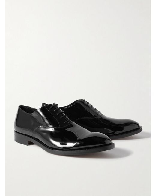 Paul Smith Black Gershwin Patent-leather Oxford Shoes for men