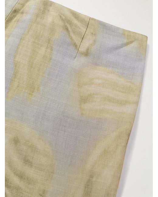 Acne Natural Karen Kilimnik Slim-Fit Flared Printed Woven Suit Trousers for men