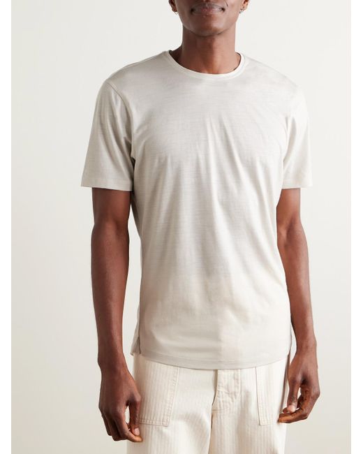Orlebar Brown White Ob-T Slim-Fit Merino Wool-Jersey T-Shirt for men