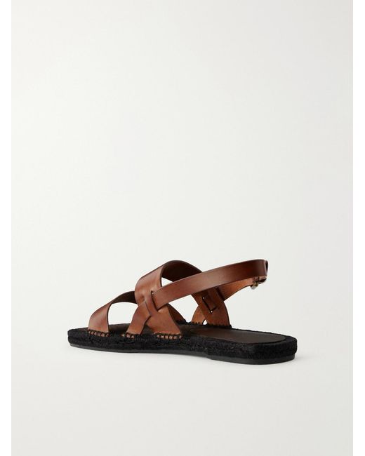 Castaner Brown Ken Leather Sandals for men