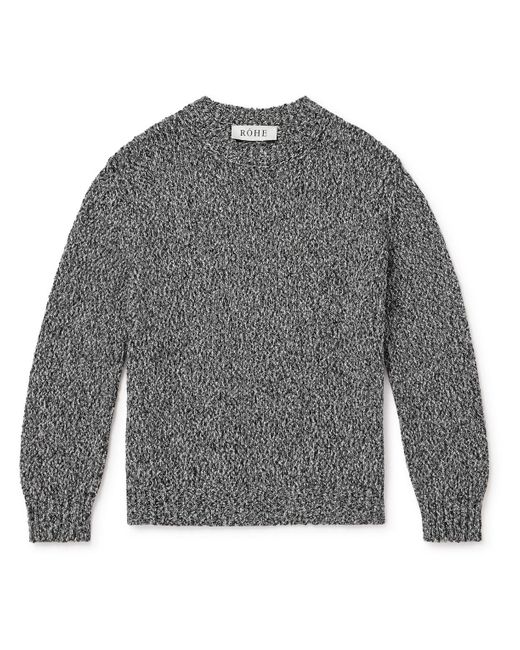 Rohe Gray Mouliné Cotton Sweater for men
