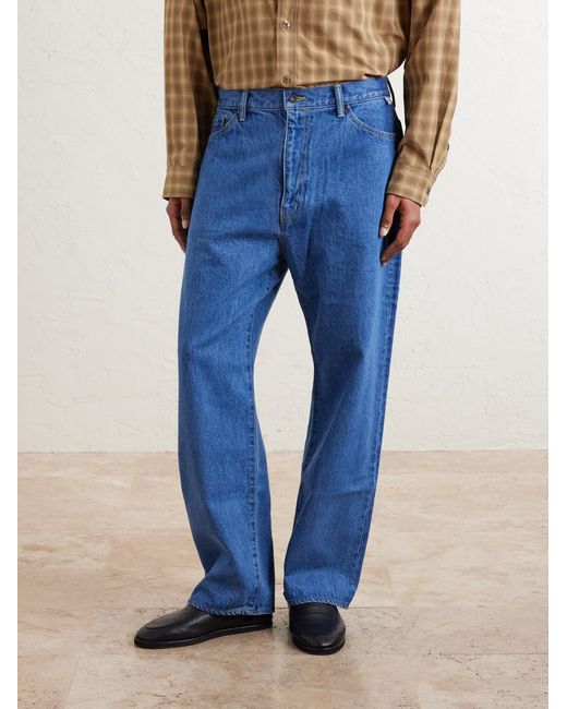 (w)taps Blue Wide-leg Jeans for men