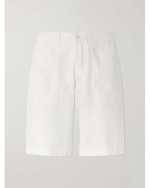 Ralph Lauren White Straight-Leg Stretch-Cotton Twill Shorts for men