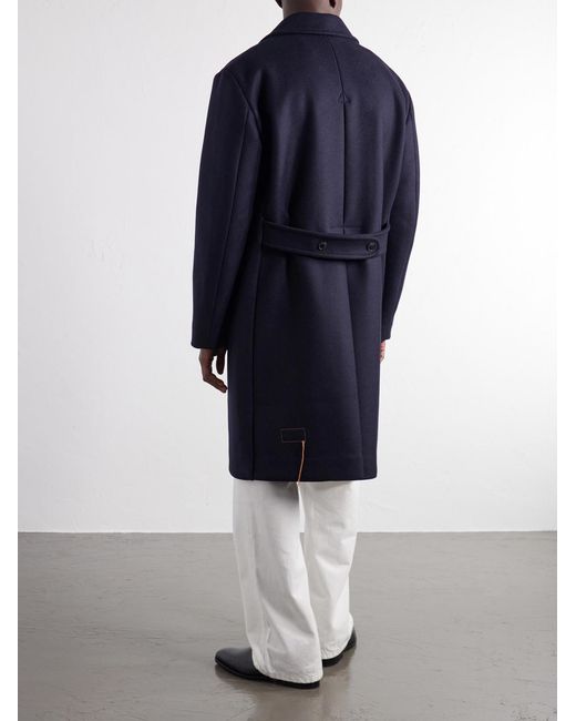 Fortela Blue Manteco Serwilliam1 Double-Breasted Wool Coat for men