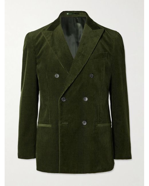 Mr P. Green Slim-Fit Double-Breasted Cotton And Cashmere-Blend Corduroy Tuxedo Jacket for men