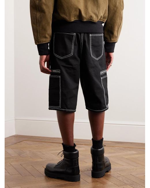 Shorts a gamba dritta in denim di Givenchy in Black da Uomo