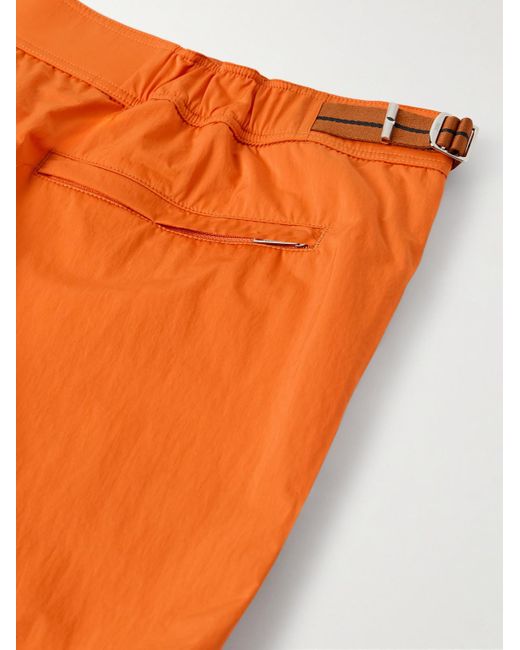 Zegna Orange Straight-leg Mid-length Swim Shorts for men
