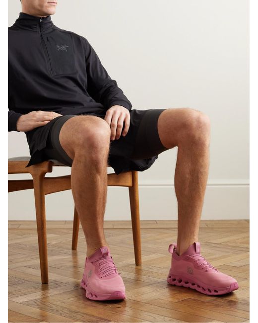 Loewe Pink On Cloudtilt Stretch-knit Sneakers for men