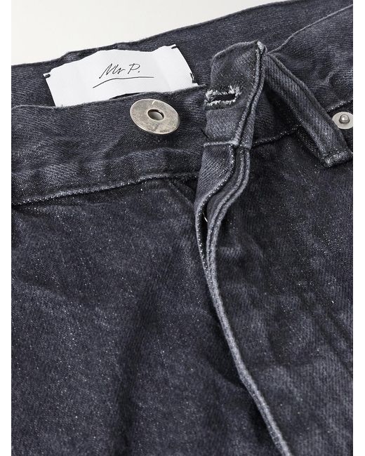 Mr P. Blue Straight-Leg Organic Selvedge Jeans for men