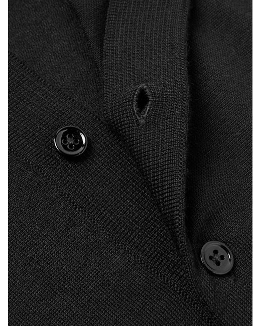 Tom Ford Black Cashmere And Silk-Blend Polo Shirt for men