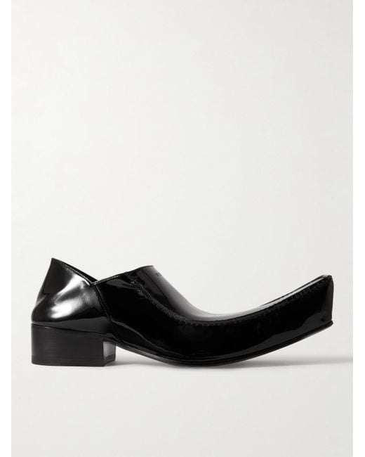 Balenciaga Romeo Loafers aus Lackleder mit einklappbare Fersenpartie in Black für Herren