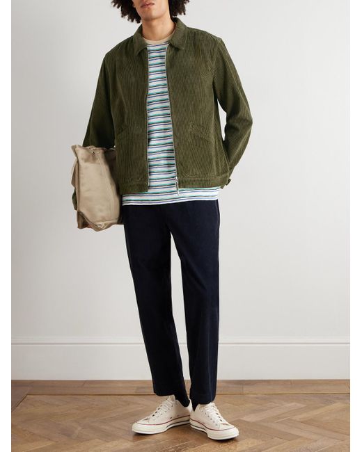 Folk Green Cotton-Corduroy Jacket for men
