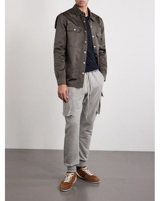 Rick Owens Gray Mastodon Tapered Cotton-blend Jersey Sweatpants for men