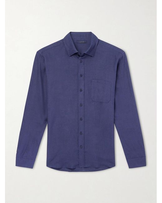 Sease Blue Hemp Shirt for men