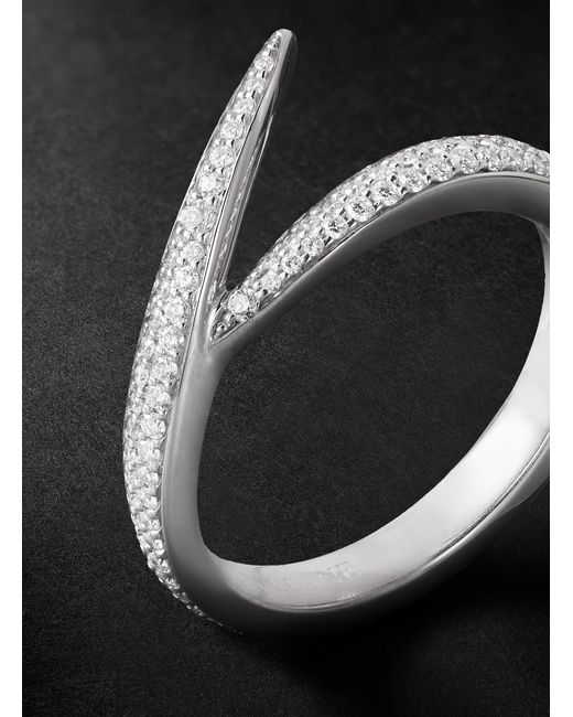 Shaun Leane Black Interlocking Diamond Ring for men