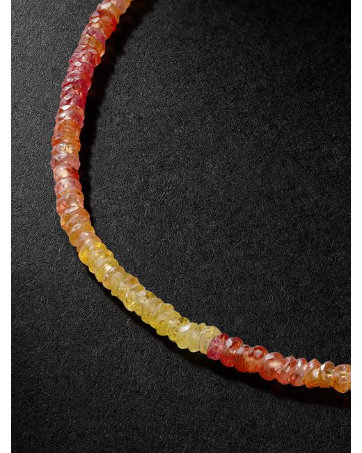 JIA JIA Black Beaded Sapphire Necklace for men