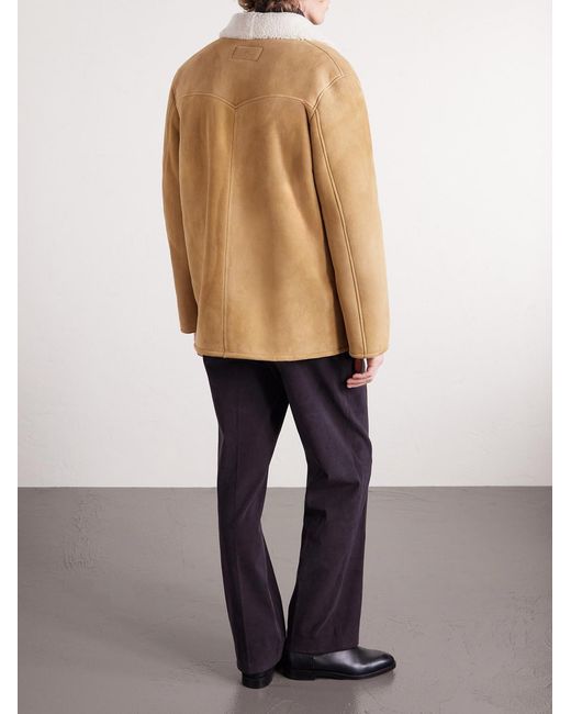 Nili Lotan Natural Goshen Shearling Coat for men