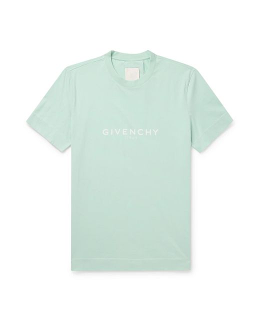Givenchy Green Archetype Logo-print Cotton-jersey T-shirt for men