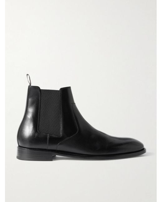 Paul Smith Black Lawson Leather Chelsea Boots for men