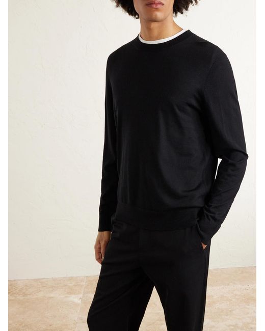 Gabriela Hearst Black Palco Wool Sweater for men
