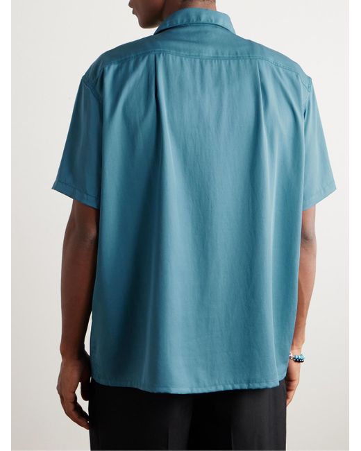 Monitaly 50's Milano Hemd aus Lyocell in Blue für Herren