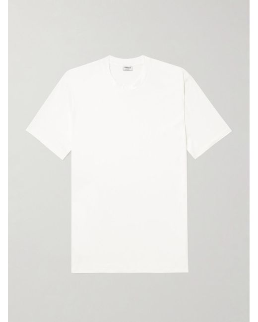 Zimmerli of Switzerland White Sea Island Cotton-jersey T-shirt for men