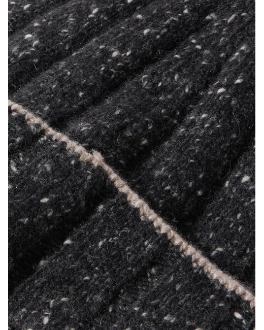 Brunello Cucinelli Beanie aus Kaschmir in Rippstrick in Black für Herren