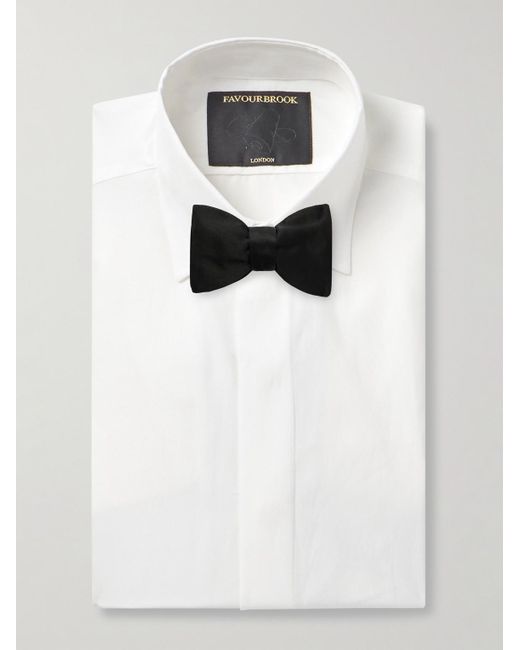 Gatsby Cotton-Poplin Shirt di Favourbrook in White da Uomo