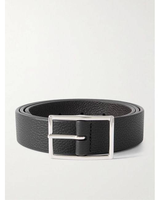 Andersons Black 3Cm Full-Grain Leather Belt for men