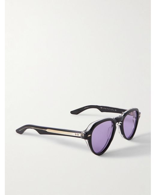 Jacques Marie Mage Blue Hatfield D-frame Acetate Sunglasses for men