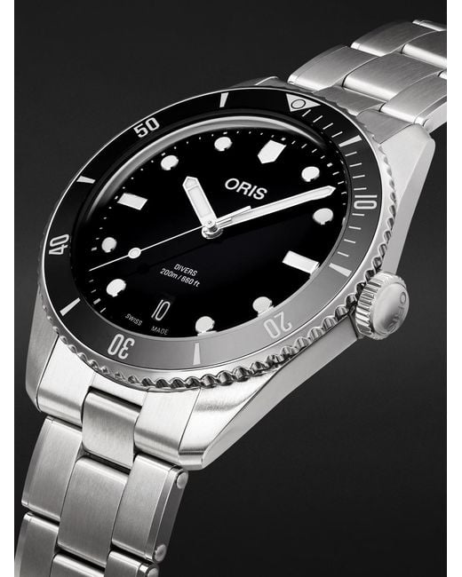 Oris Black Divers Date Automatic 39Mm Stainless Steel Watch, Ref. No. 01 733 7795 4054 for men
