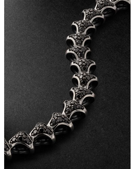 David Yurman Black Armory Sterling Silver Diamond Bracelet for men