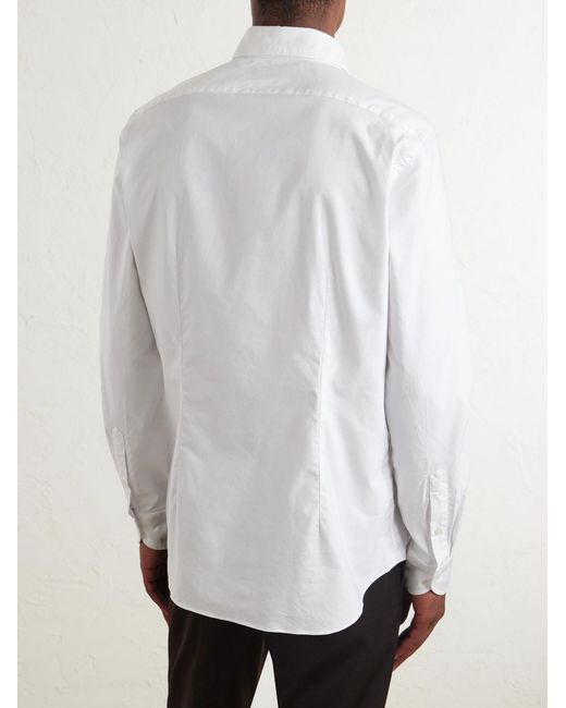 Slowear White Cotton Oxford Shirt for men