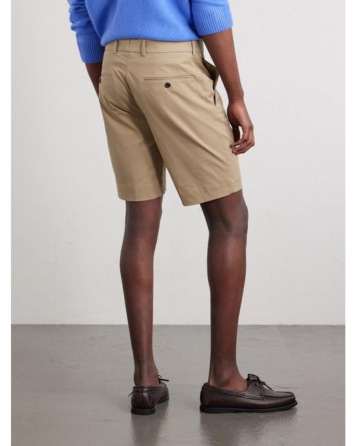 Slowear Natural Slim-Fit Cotton-Blend Gabardine Chino Shorts for men