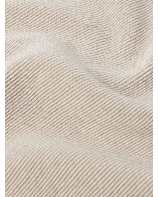 Fear Of God Natural Logo-Appliquéd Ribbed Virgin Wool Sweater for men