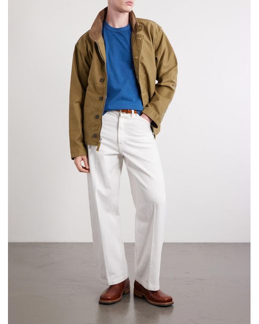 Visvim Blue Jumbo Cotton-jersey T-shirt for men