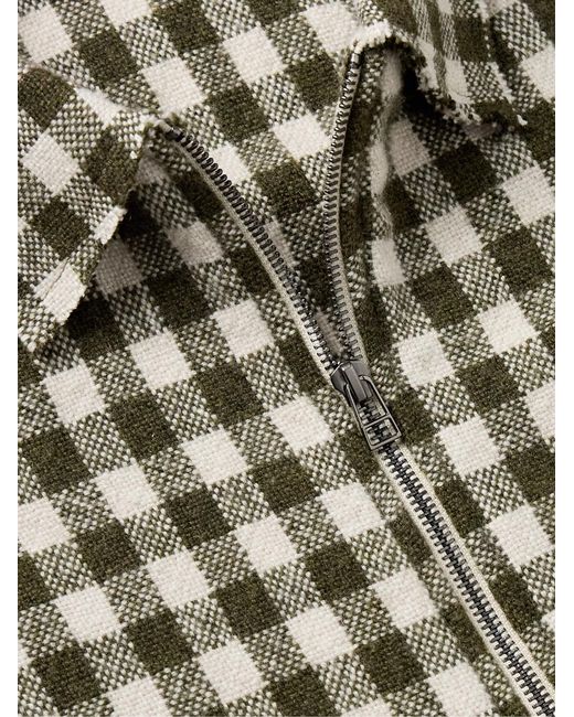 The Elder Statesman Black Decon Gingham Cashmere Jacket for men