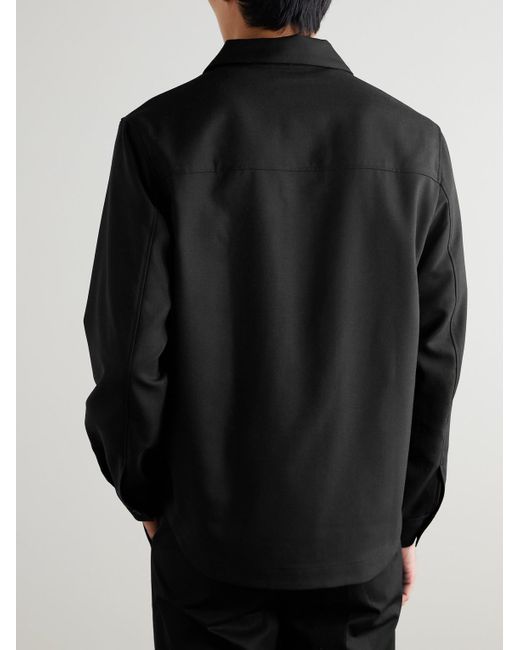 Mr P. Black Woven Overshirt for men