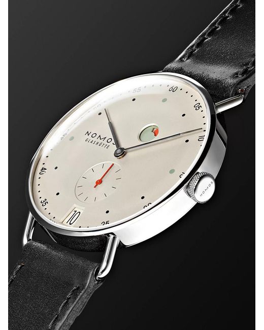 Nomos Black Metro Datum Gangreserve Stainless Steel Watch, Ref. 1101 for men