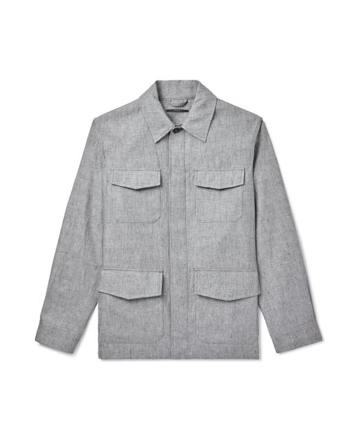 Dunhill Gray Linen Field Jacket for men