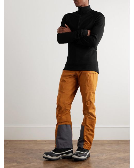 houdini Black Desoli Solid Merinotm Half-zip Ski Base Layer for men