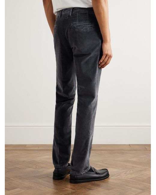 Slowear Blue Incotex Slim-Fit Cotton-Blend Corduroy Trousers for men