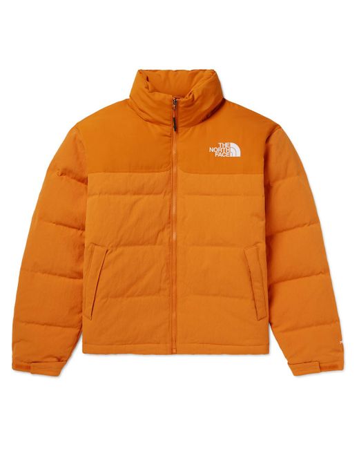 The North Face Orange 1992 Nuptse Logo-embroidered Quilted Ripstop Recycled-down Jacket for men